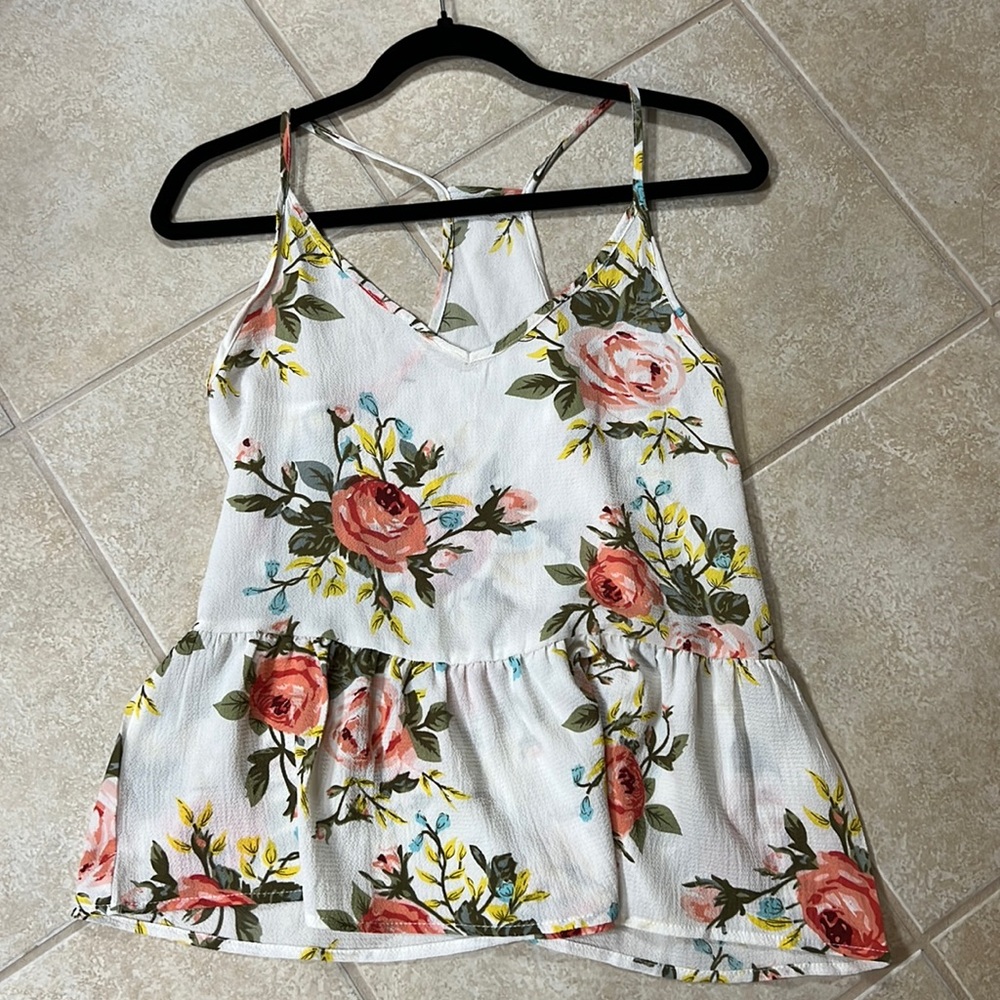 Cute floral tank top